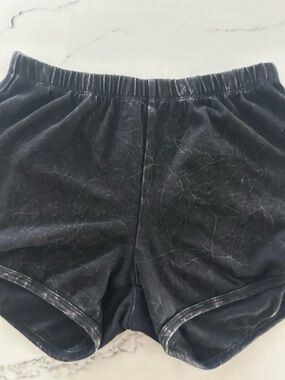 Women’s Black Athletic Shorts with Elastic Waistband